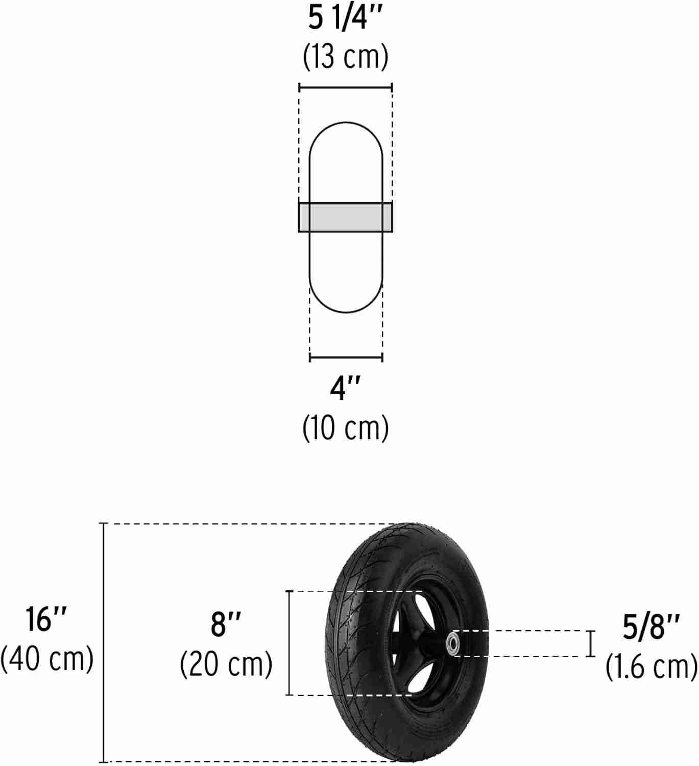 Llanta Neumática 16x4 Truper LLSS Ligera Acero Negro - Imagen 2