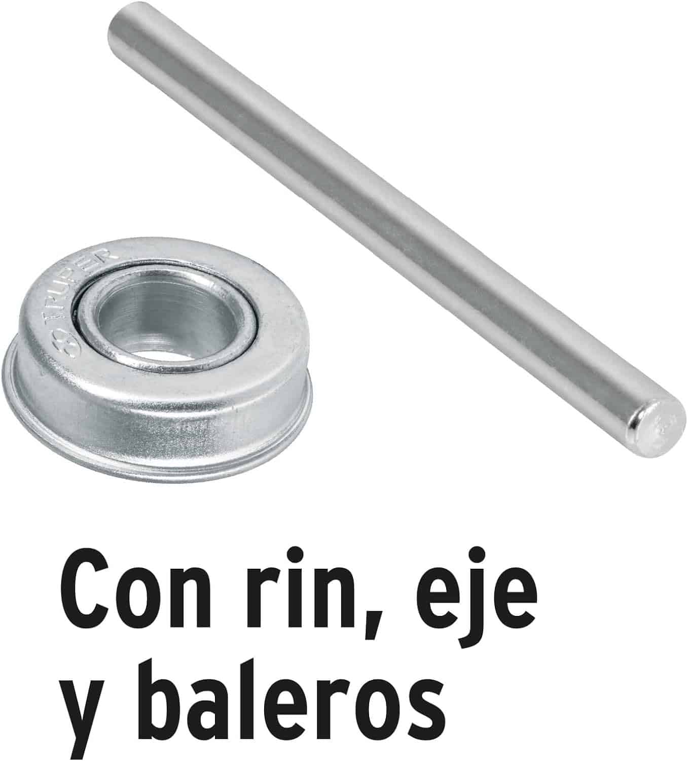 Llanta Neumática 16x4 Truper LLSS Ligera Acero Negro - Imagen 3
