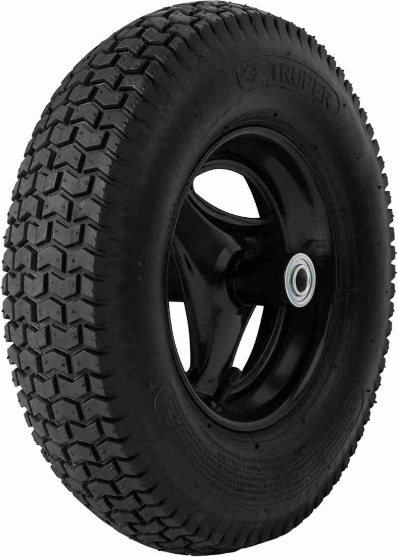 Llanta Neumática 16" Truper RN con Eje y Baleros