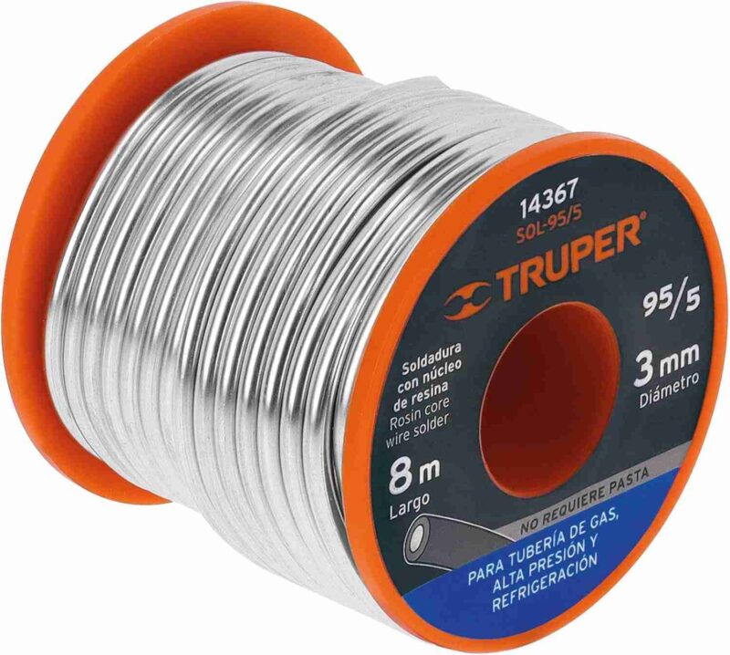 Soldadura Estaño Truper SOL-95/5 Núcleo Resina 450 g