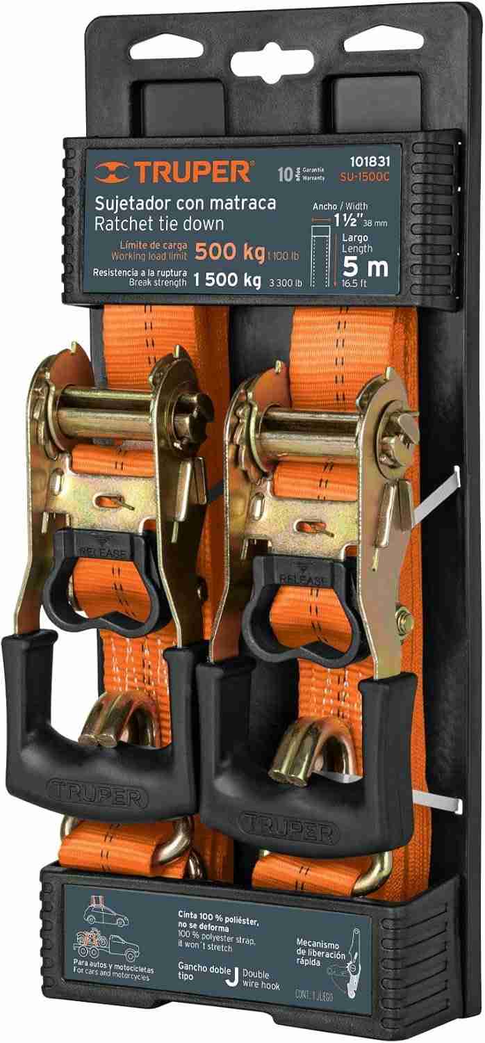 Sujetadores con Matraca Truper SU-1500C 1500 kg x2