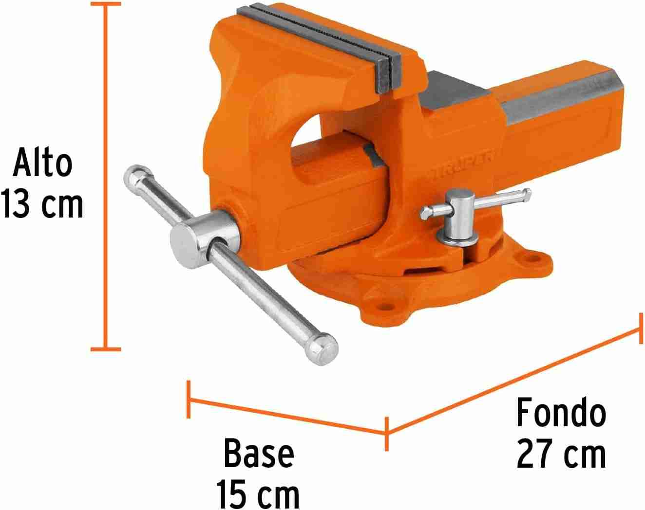 Tornillo de Banco 4 Pulgadas Truper TA-4-L Hierro Nodular - Imagen 3