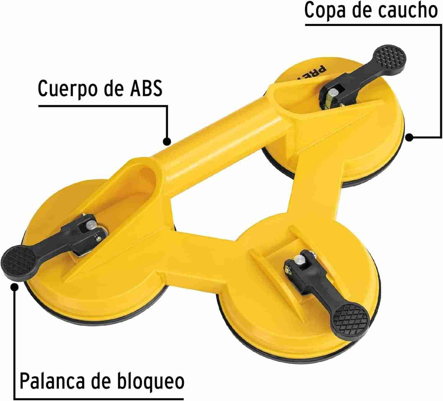 Ventosa para Vidrio 3 Copas Pretul VEVI-3 ABS - Imagen 2