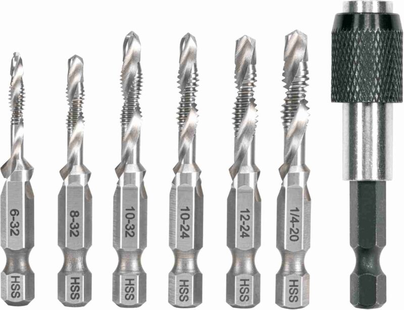 Brocas HSS con Machuelo Truper JBMT-6 Juego 6 pzs