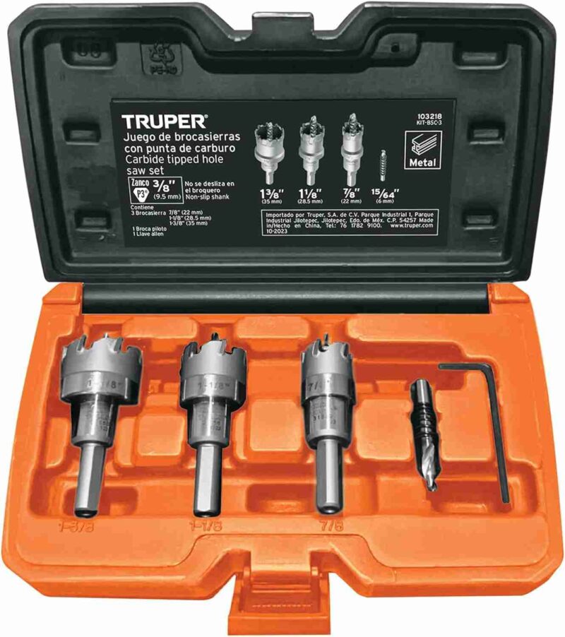 Brocasierras Carburo Tungsteno Truper KIT-BSC-3 Set x3