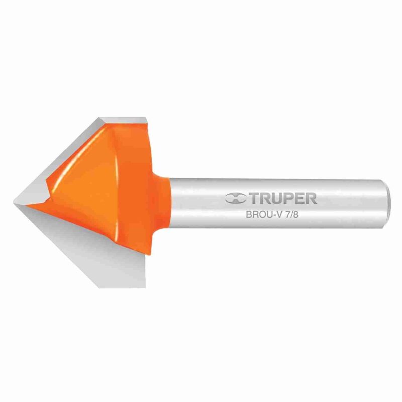 Broca Router Corte en V Truper BROU-V1-1/8 de 1-1/8"