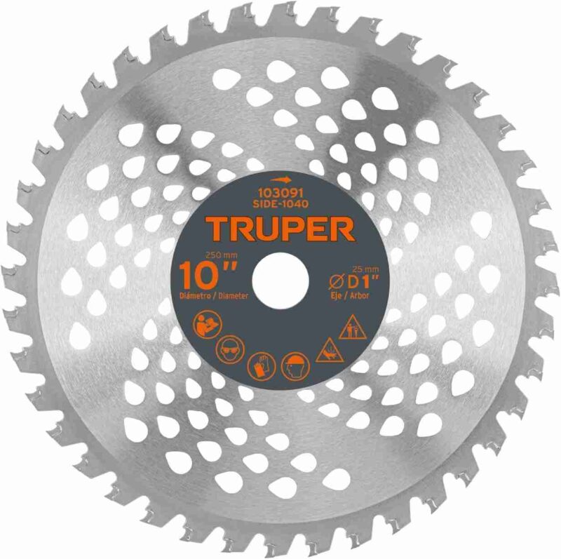 Disco Sierra 10" Truper SIDE-1040 40 Dientes Desbrozadora