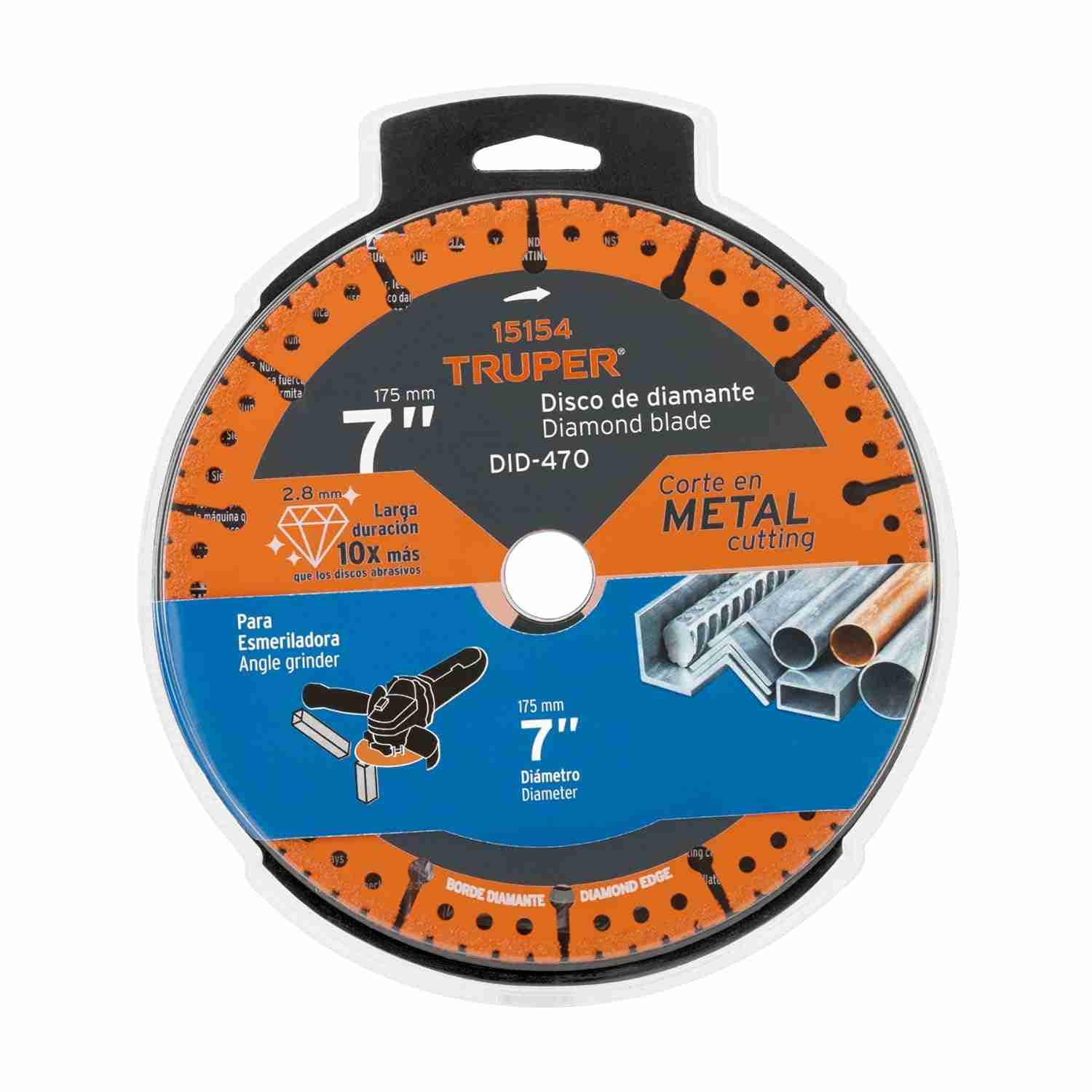 Disco Diamante Truper 4-1/2 Corte Metal 1.4mm - Imagen 3