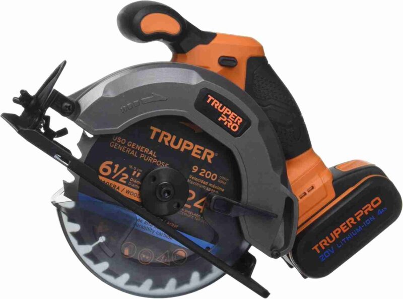 Sierra Circular Truper Pro 6-1/2" 20V Batería 4Ah