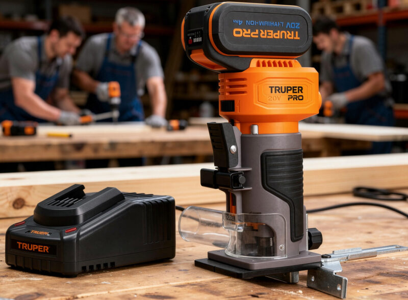 Router Inalámbrico Truper Pro ROUI-20A 20 V brushless con batería 4 Ah