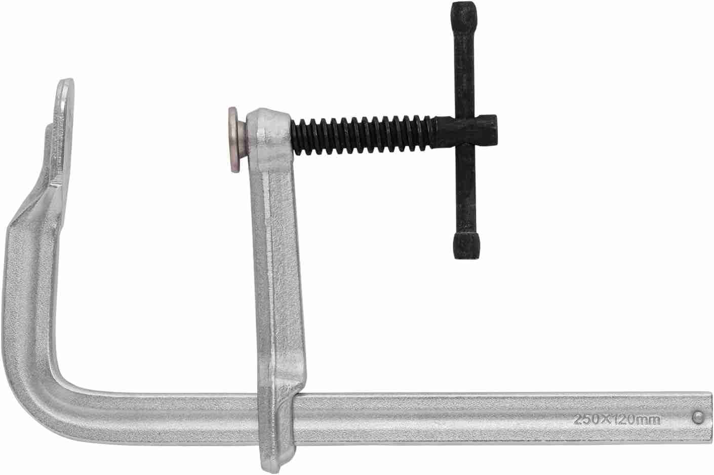 Prensa Rápida Tipo "F" Truper Expert PRF-8X 8" uso rudo con mango ergonómico largo y mandíbulas de acero forjado.