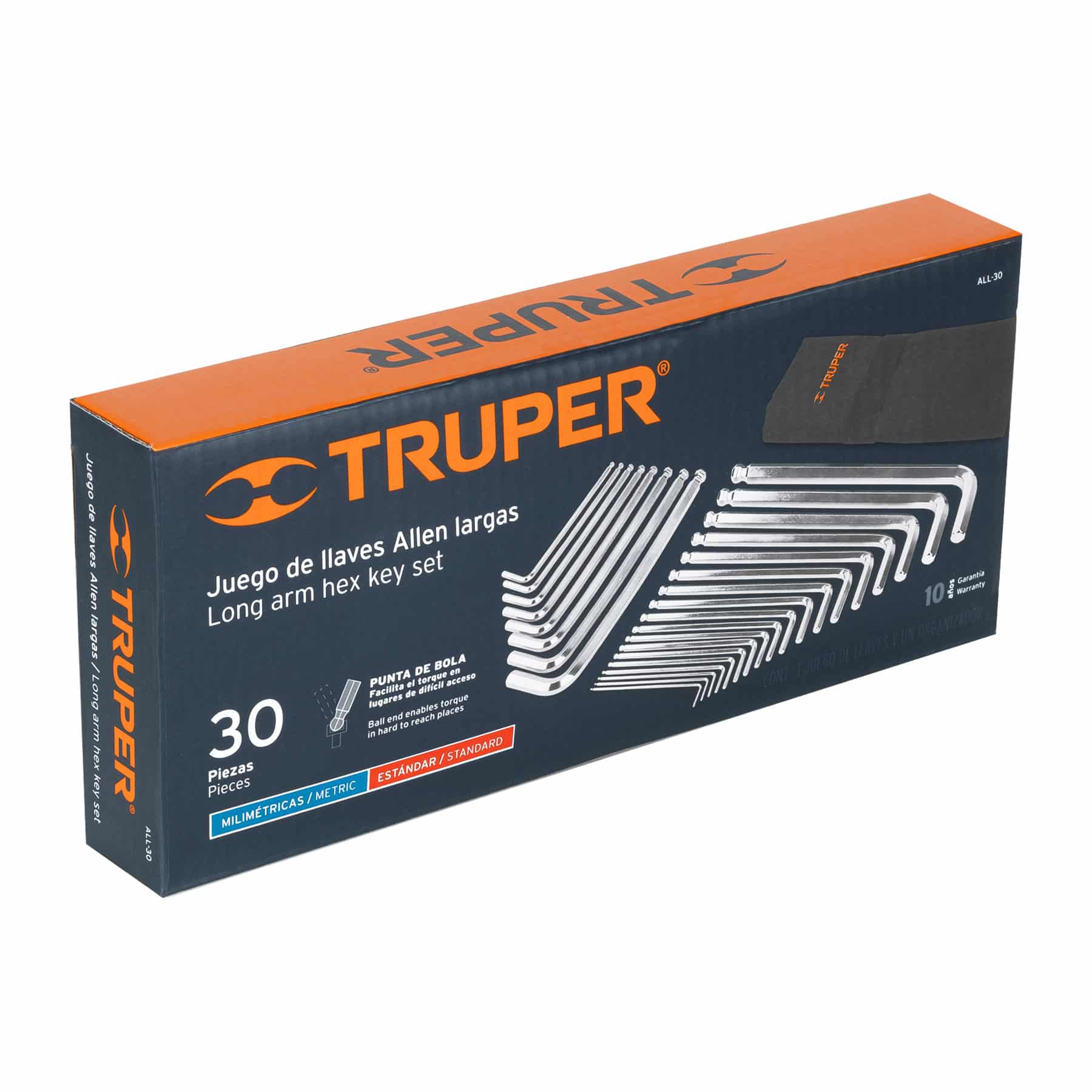 Juego De 30 Llaves Allen Con Estuche Truper - Imagen 2