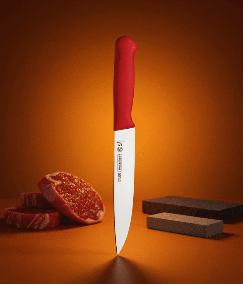Cuchillo para Carne Tramontina N6 Rojo Acero Inox
