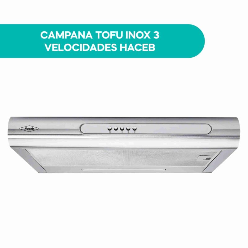 Campana Extractora Haceb Tofu Inox 3 Velocidades 60cm