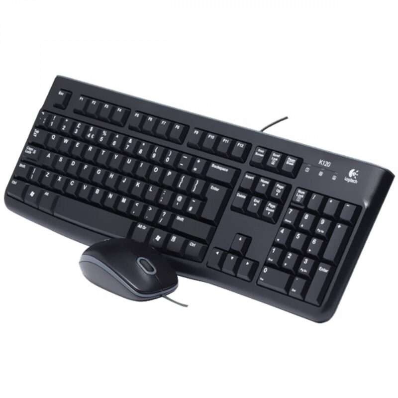 Combo Teclado y Mouse Logitech MK120 Cableado USB