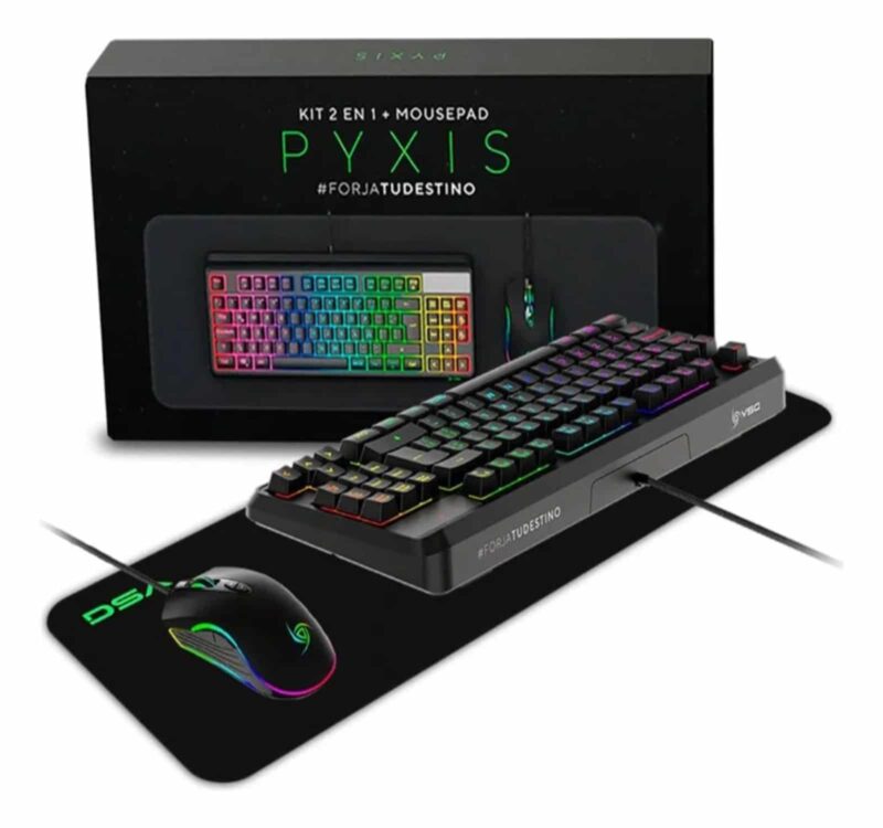 Combo Gamer VSG Pyxis Teclado Mouse Pad RGB TKL