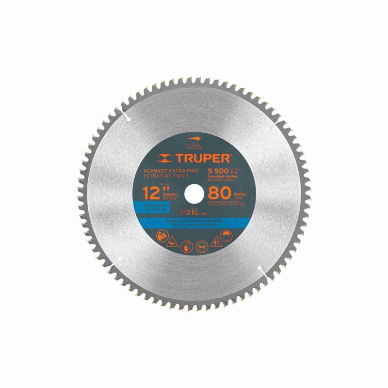Disco Sierra P/Aluminio 12" de 80 Dientes Truper