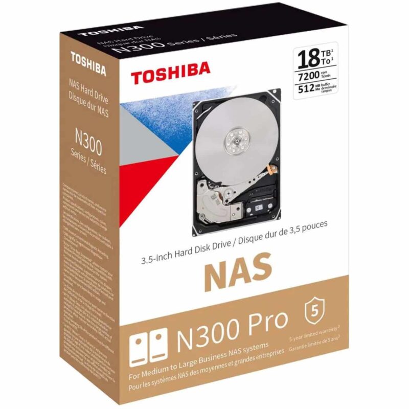 Disco Duro NAS Toshiba N300 PRO 18TB 7200RPM