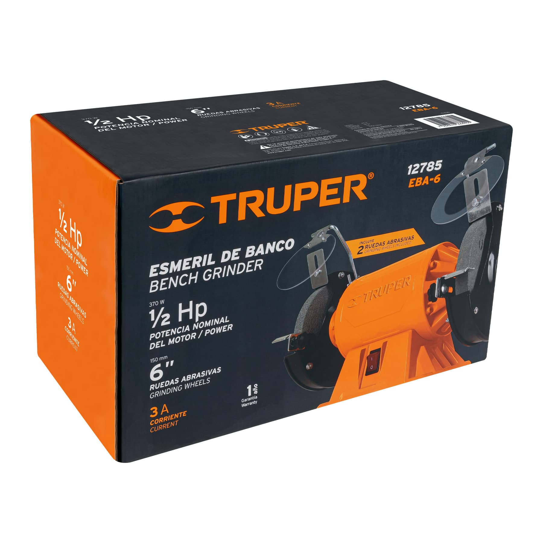 Esmeril De Banco 6" De 1/2 Hp Truper - Imagen 3