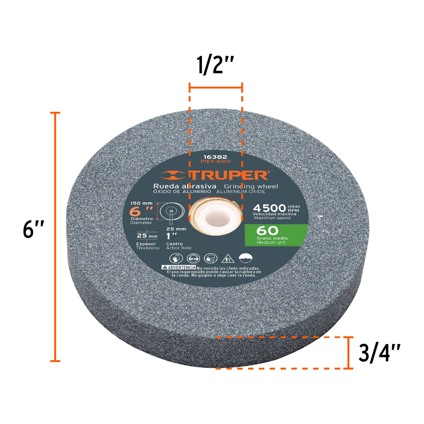 Esmeril De Banco 6" De 1/2 Hp Truper - Imagen 5