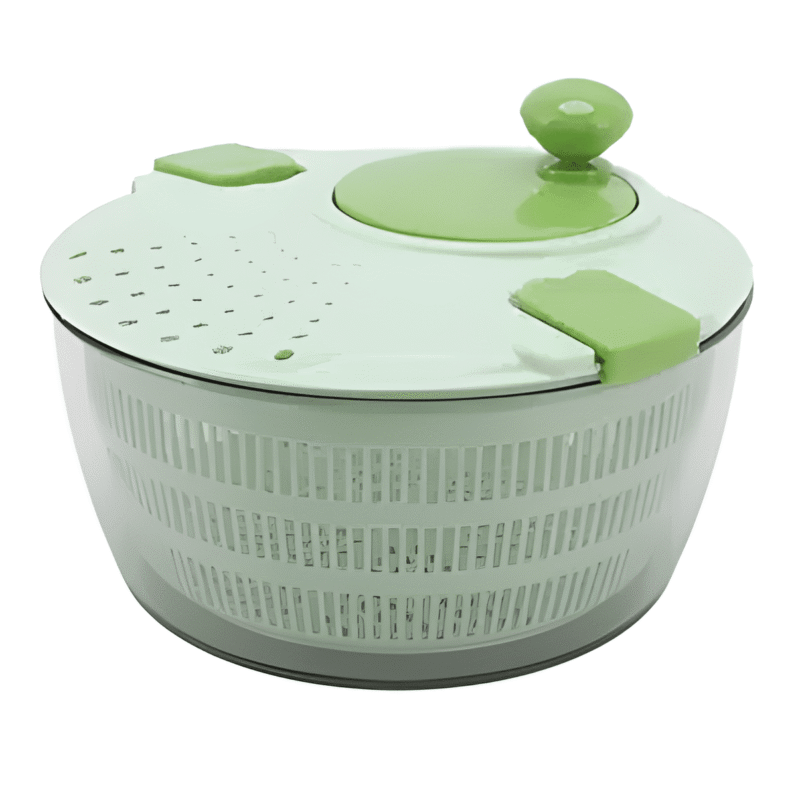 Escurridor Cortador Vegetales Cocina con 5 cuchillas intercambiables y tapa hermética.