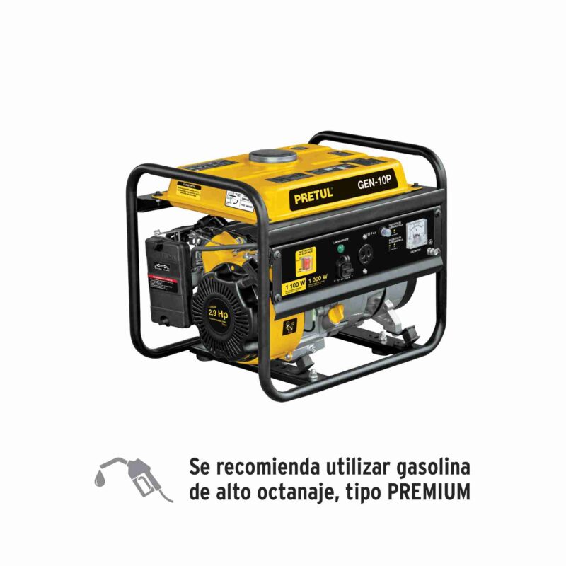 Generador Portátil Pretul 1.1 kW Motor Gasolina OHV