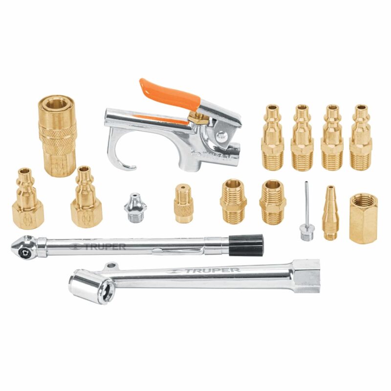 Juego de Accesorios para compresor de Aire con 17 Piezas 1/4 Npt