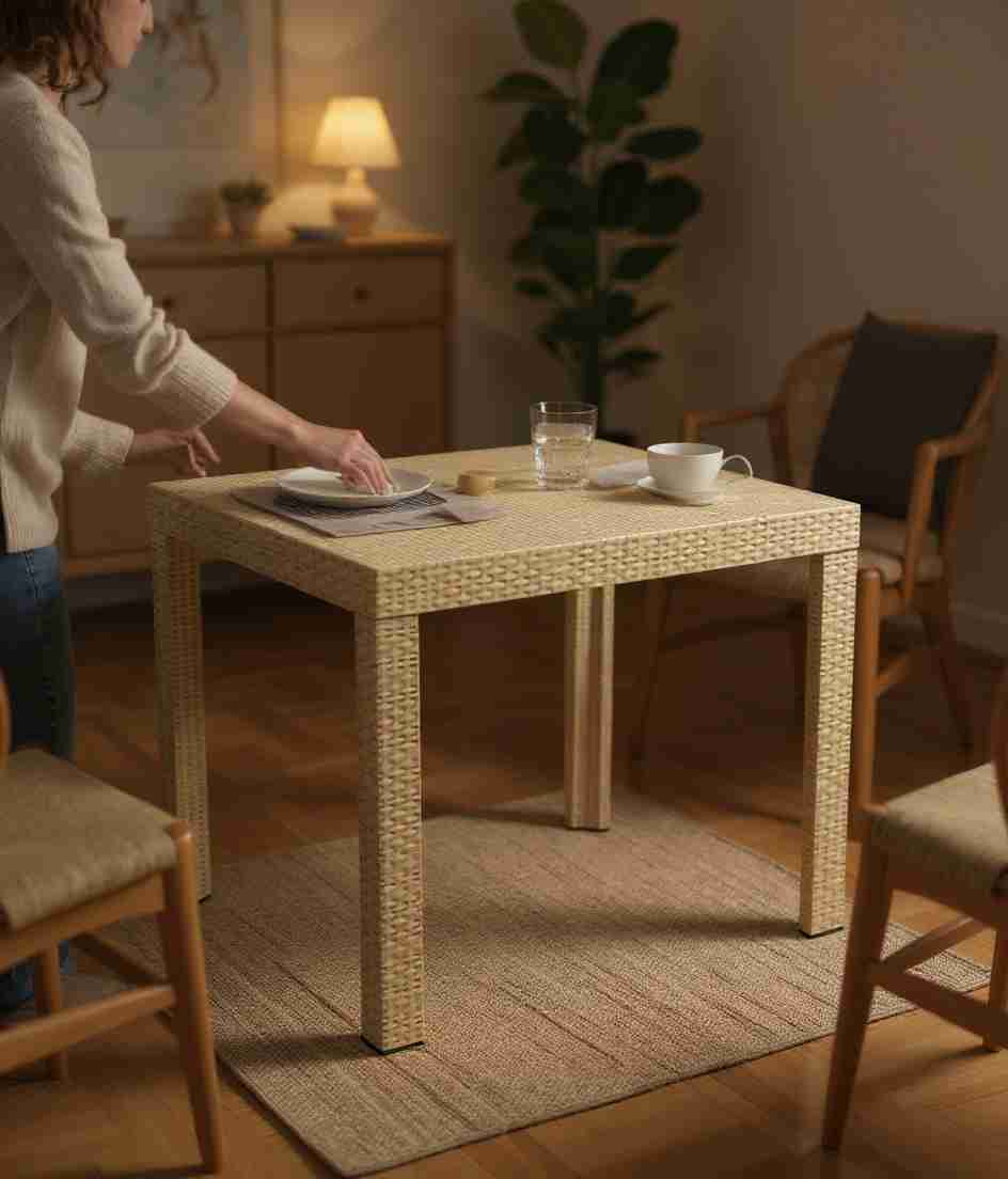 Mesa Rattan Colplast Coral 80cm 4 Puestos Exterior - Imagen 2