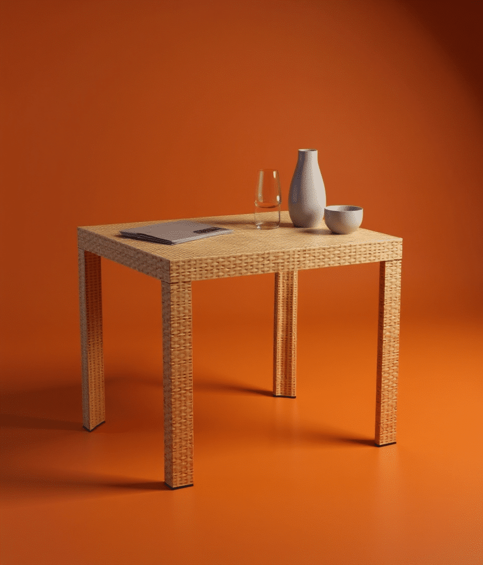 Mesa Rattan Colplast Coral 80cm 4 Puestos Exterior - Imagen 5