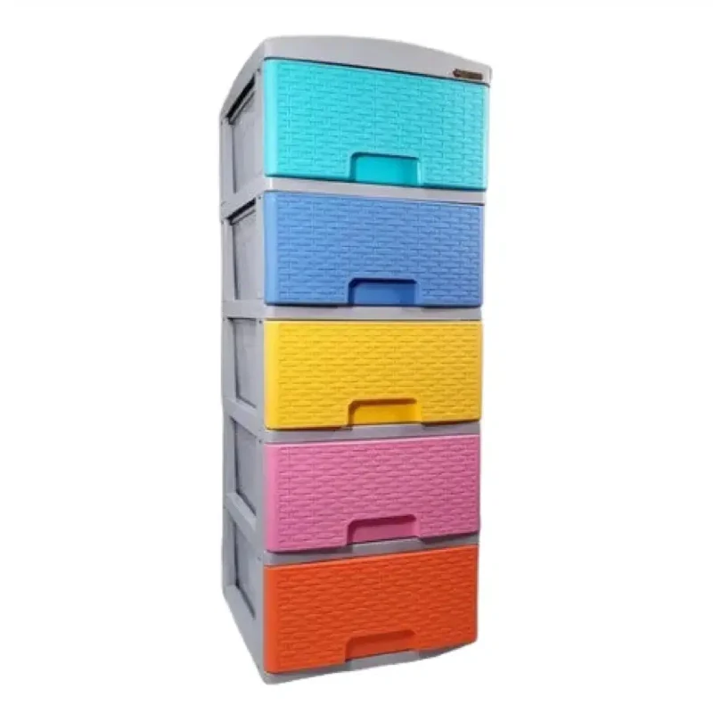 Organizador 5 Cajones Colplast X5 1173 Rattan Pastel