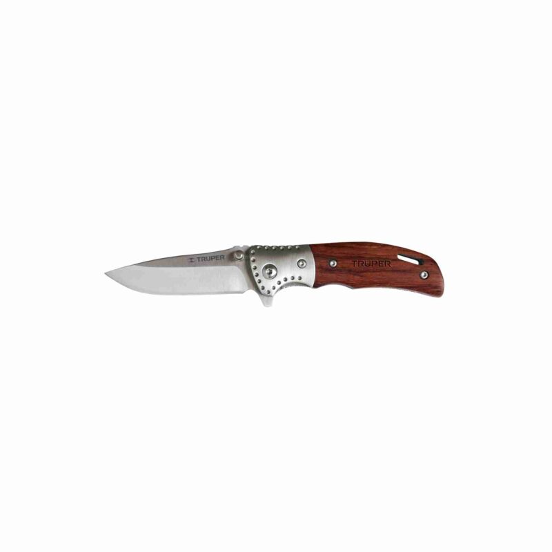 Navaja Abatible Truper 3-1/2 Mango de Madera Acero