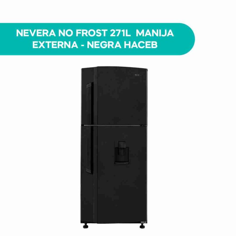 Nevera No Frost Haceb 271 Litros Negra Manija Externa