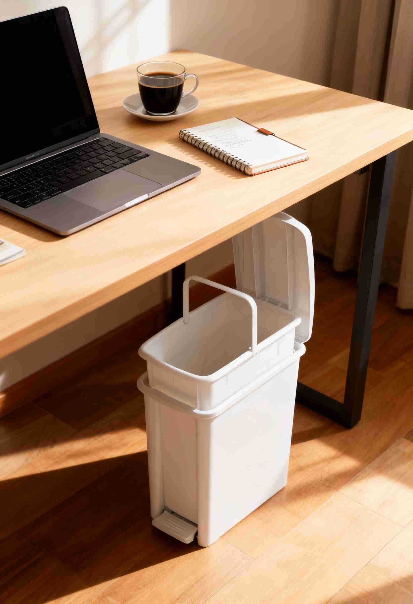 Papelera Rimax 10L Slim Tapa Vaivén Polipropileno - Imagen 8