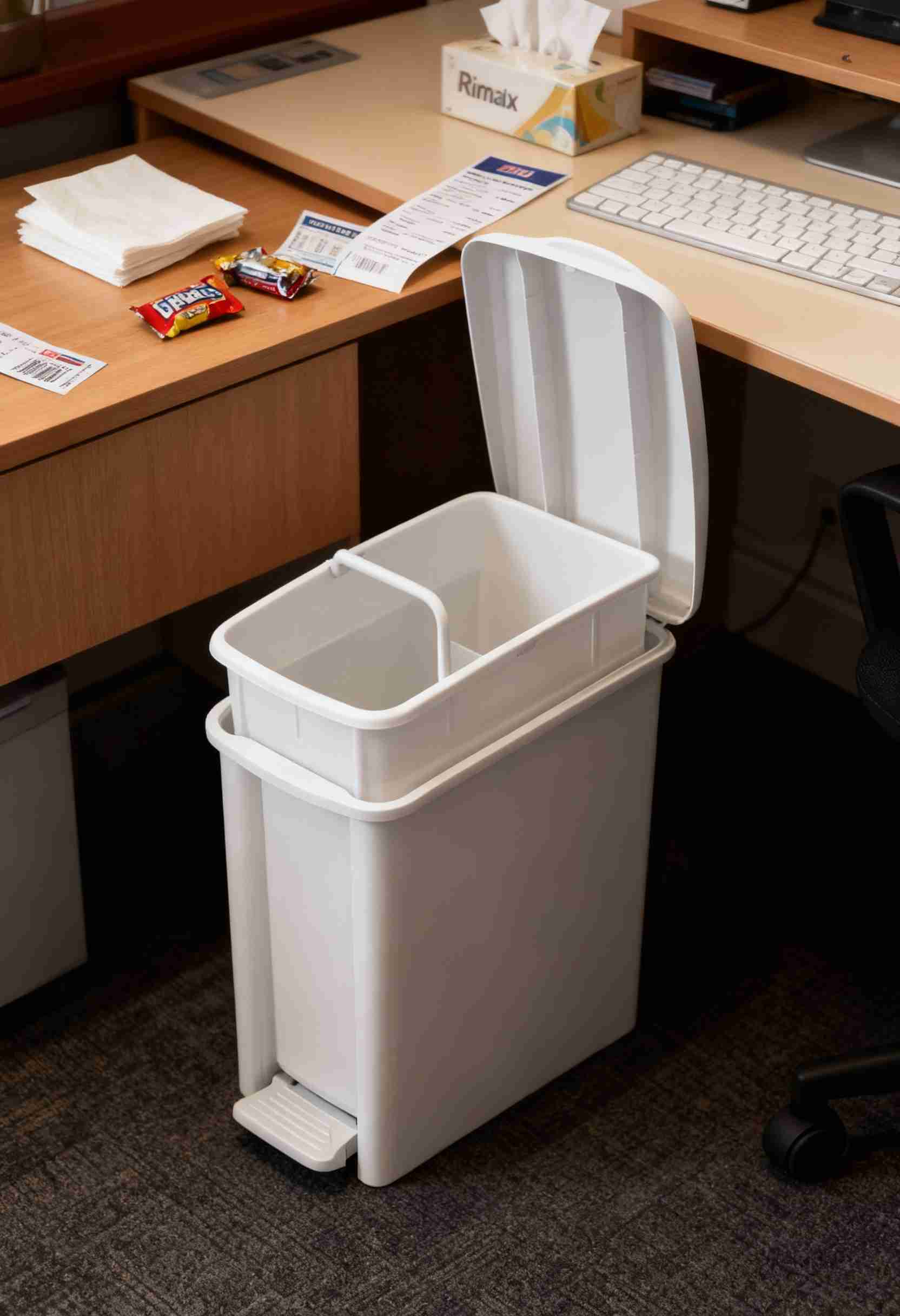 Papelera Rimax 10L Slim Tapa Vaivén Polipropileno - Imagen 7