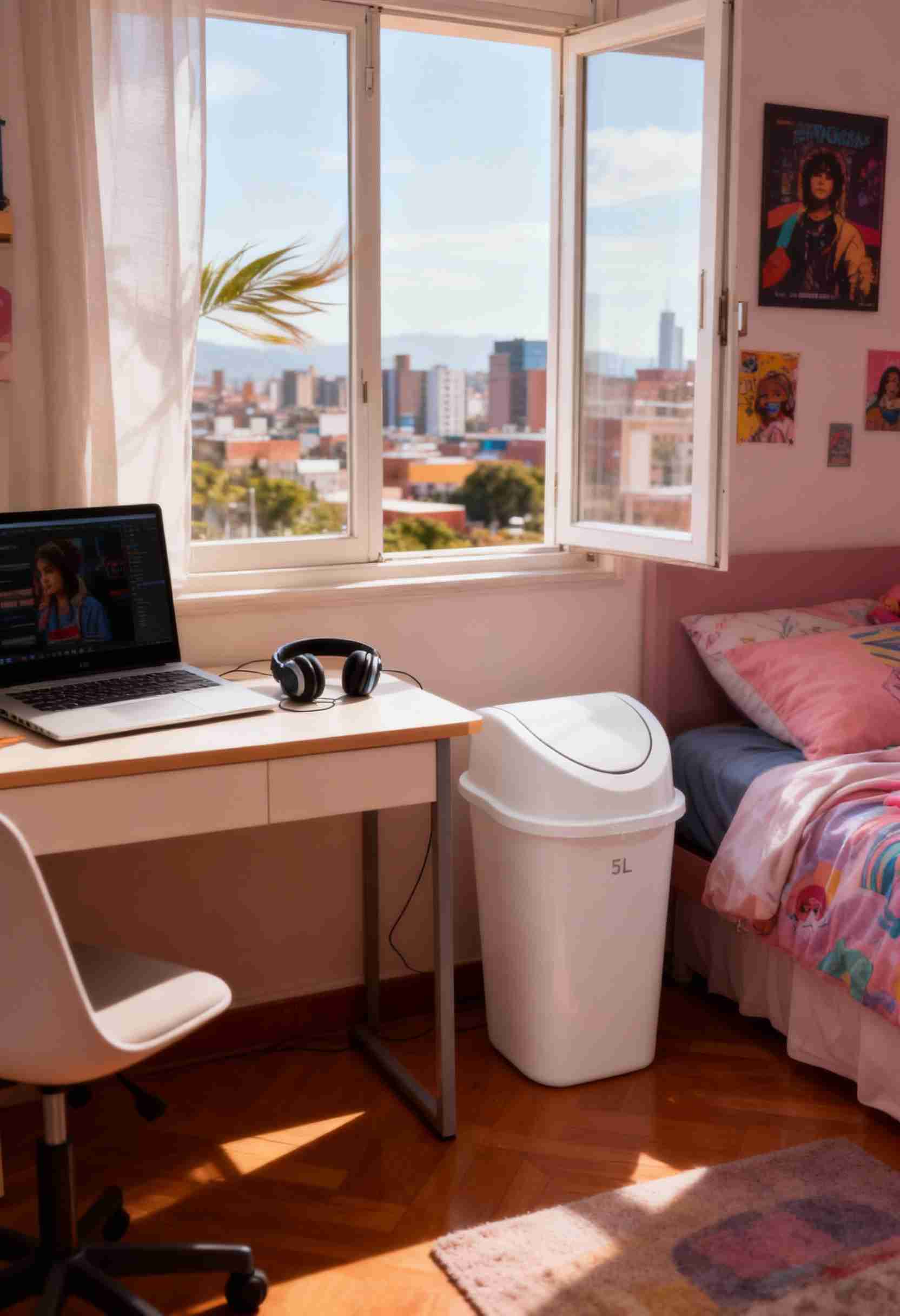 Papelera Vaivén Rimax Style 5L Tapa Oscilante Compacta - Imagen 2