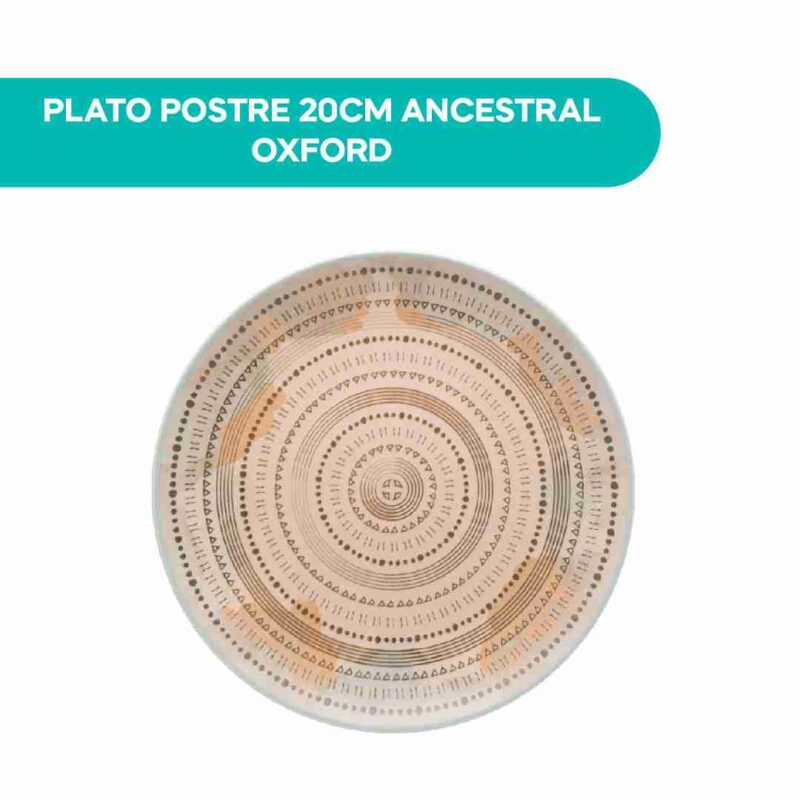 Plato Postre Oxford Ancestral 20cm Cerámica Artesanal