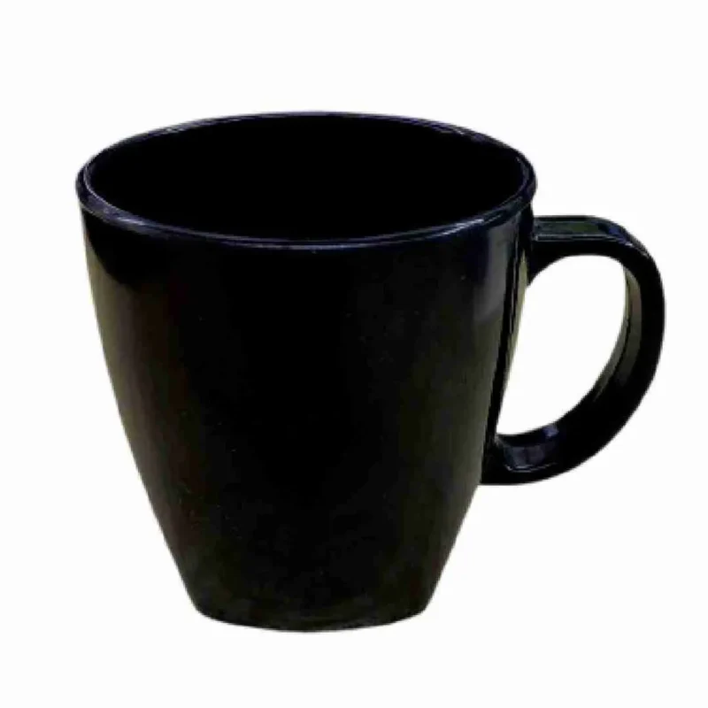 Pocillo Chocolatero REF5015 Mela Negra con mango largo y antiadherente negro mate.