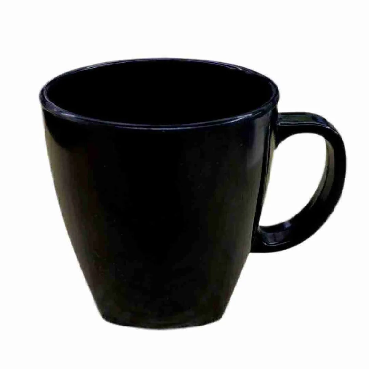 Pocillo Chocolatero REF5015 Mela Negra con mango largo y antiadherente negro mate.