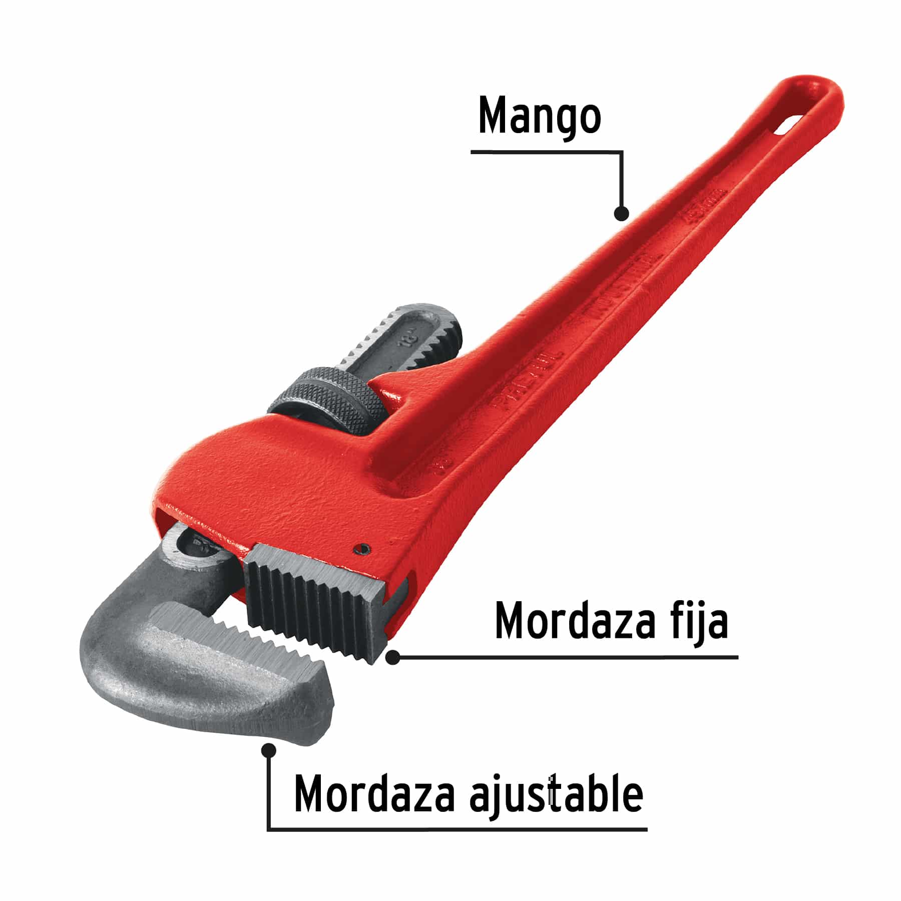 Llave de Tubo Pretul 18" - Imagen 2