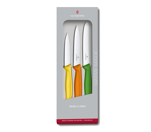 Set Cuchillos Victorinox Para Verduras X3 Colores