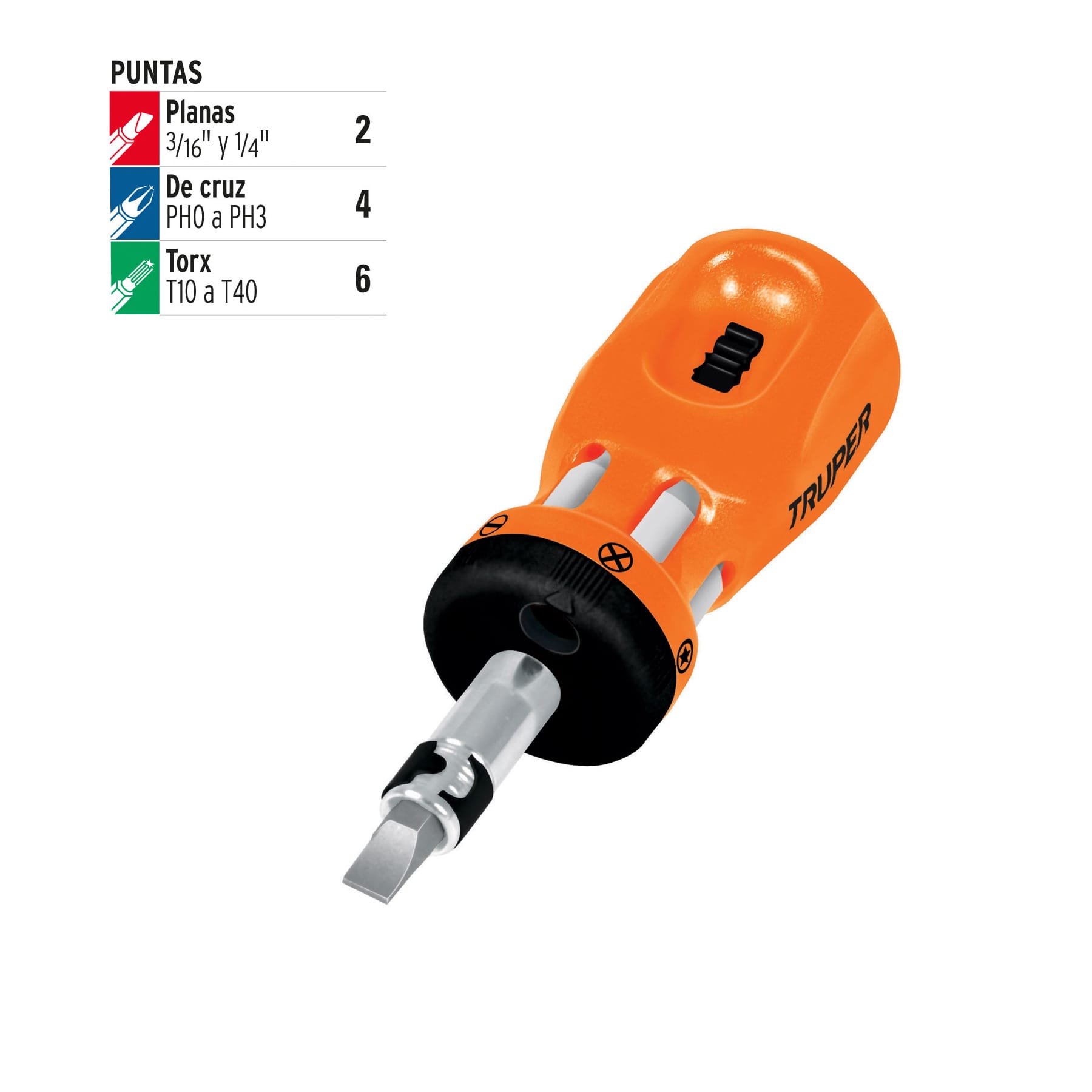 Mini Destornillador 12 En 1 Truper Dtrom12b - Imagen 3