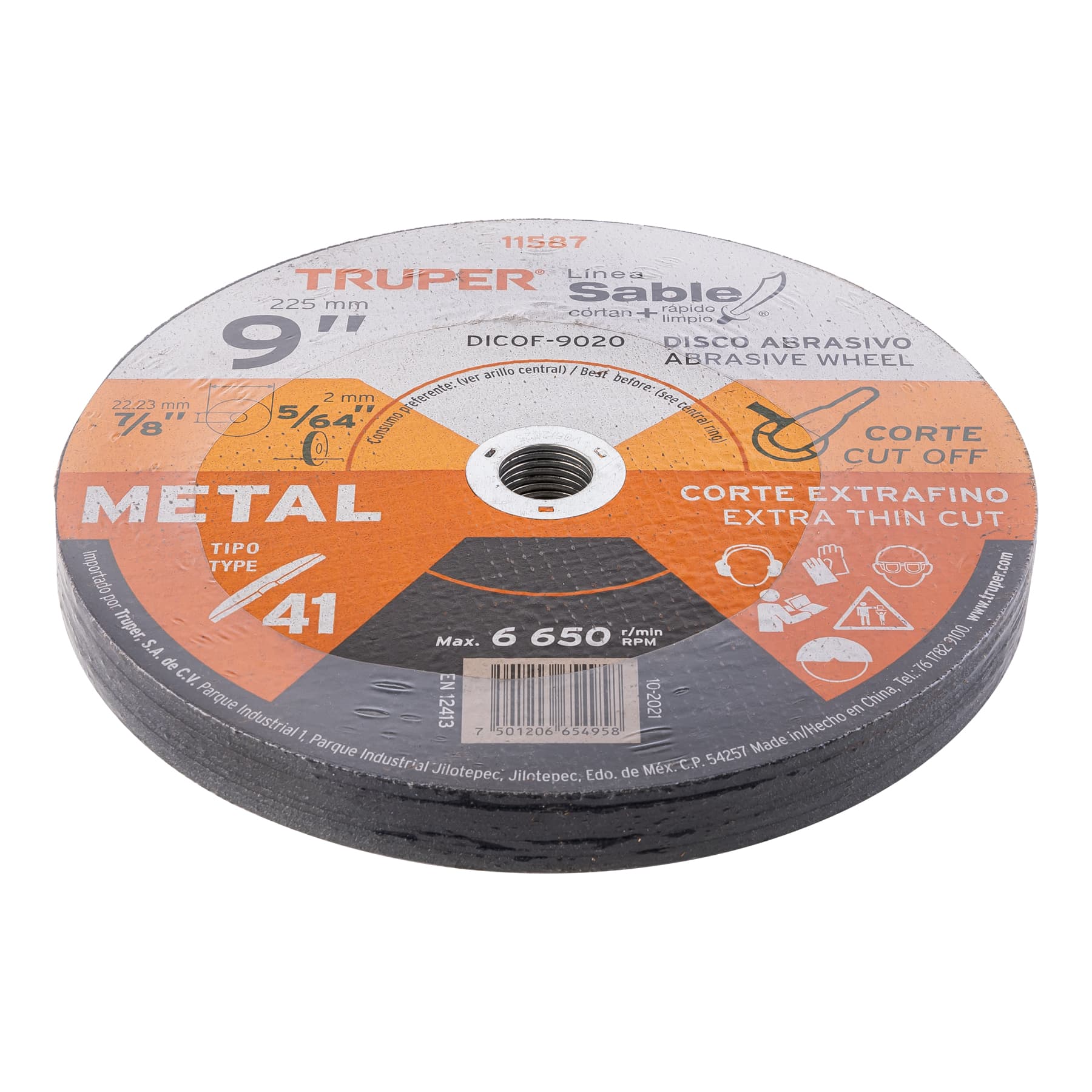 Disco de Corte Fino Metal 9" Truper T11587 2mm - Imagen 2