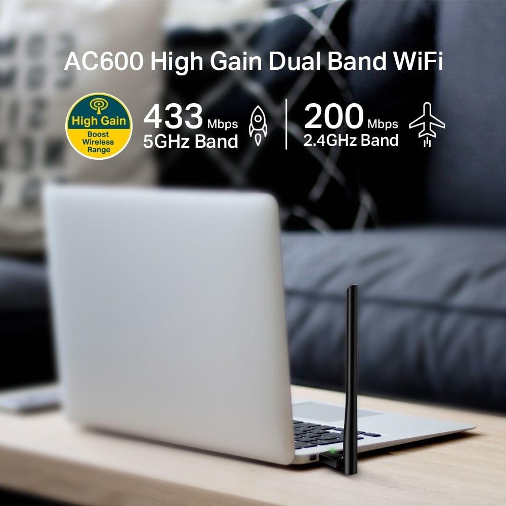Adaptador de alta potencia USB Archer T2U Plus Tp link - Imagen 3