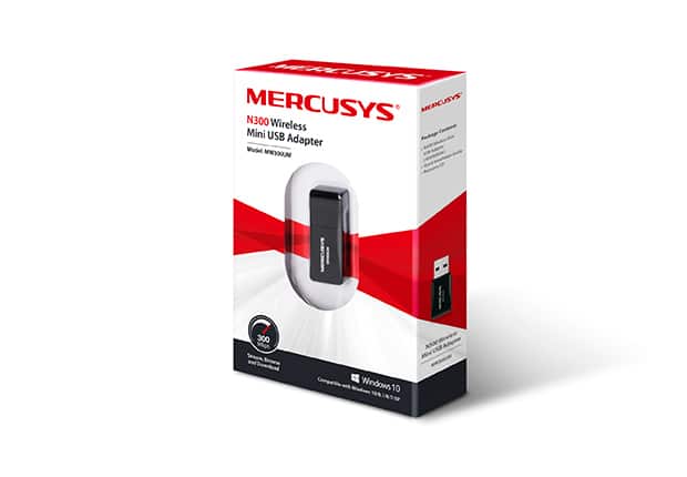 Adaptador USB WiFi 300Mbps Mercusys MW300UM Inalámbrico - Imagen 3