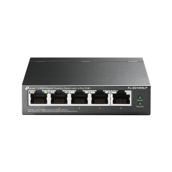 Switch NO administrable 5 Puertos 10/100/100 | 4 Puertos POETL-SG1005LP