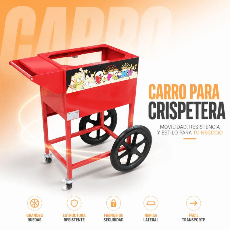 Carro base para crispetera Joserrago M-VC300 con depósito y ruedas freno
