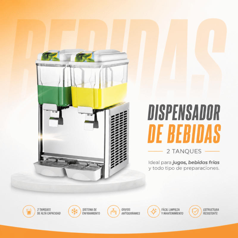 Joserrago Dispensador Bebidas 2 Tanques M-LSJ12LX2 Industrial