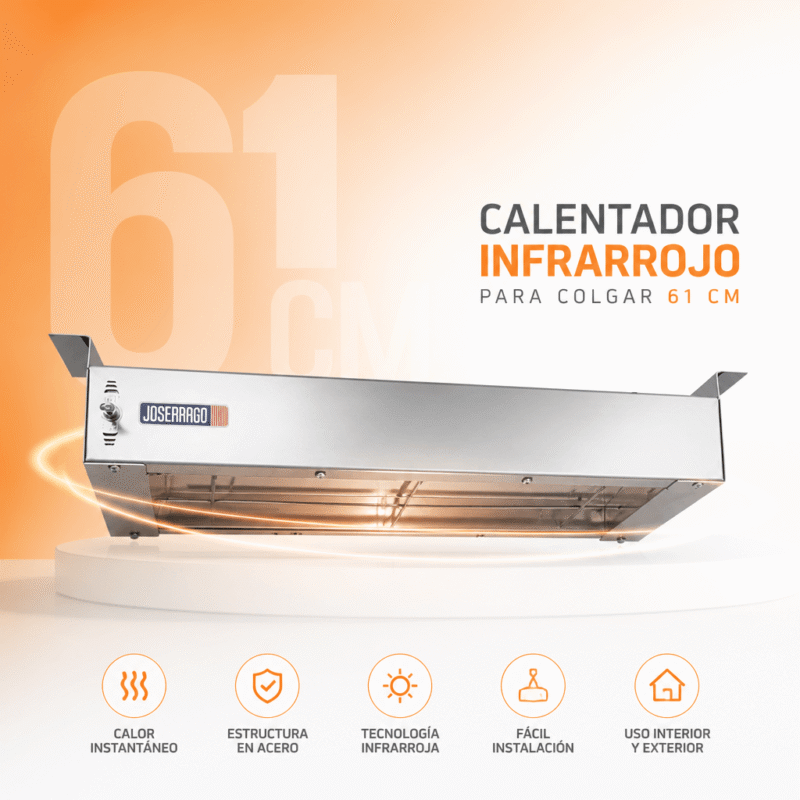 Calentador infrarrojo para colgar 61 cm Joserrago M-1405 de 500W