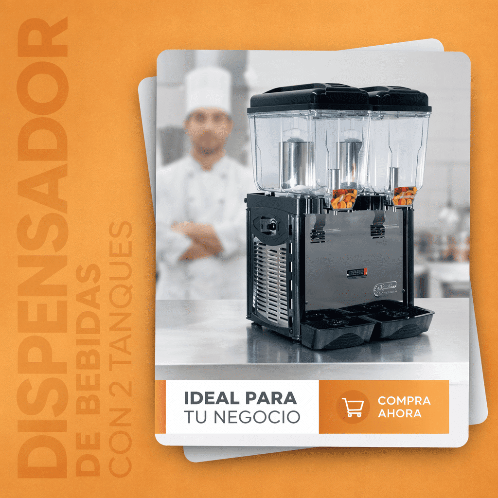Dispensador de bebidas frías 2 tanques 24 L Joserrago M-2M industrial - Imagen 5