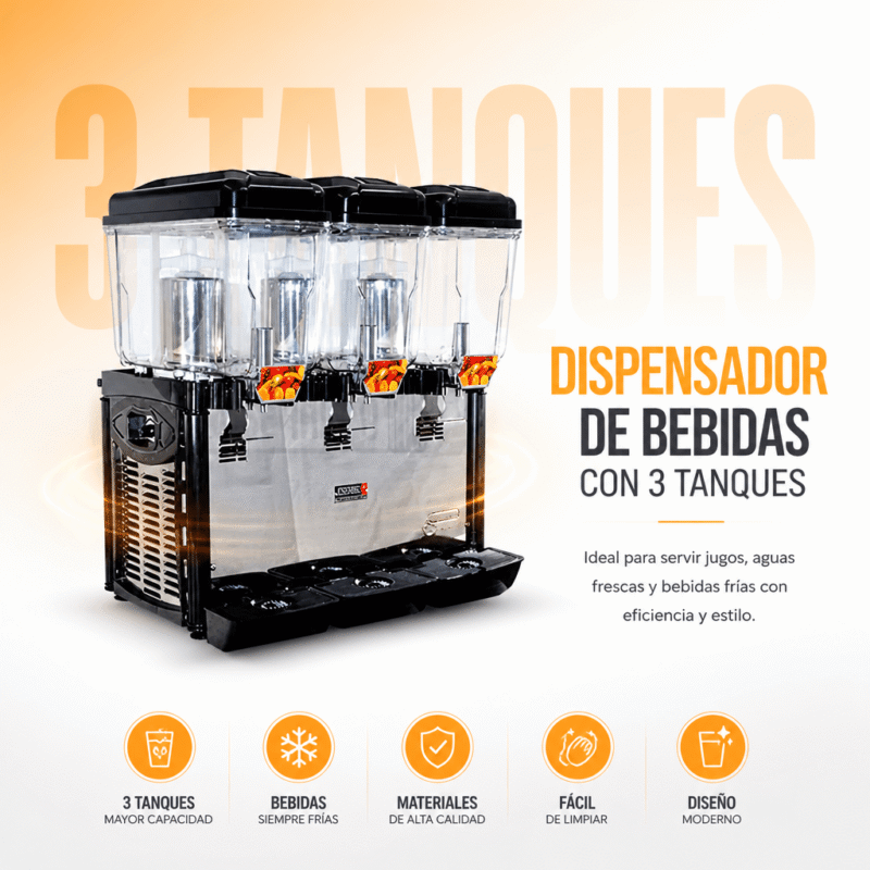 Joserrago M-3M Dispensador Bebidas 3 Tanques Industrial